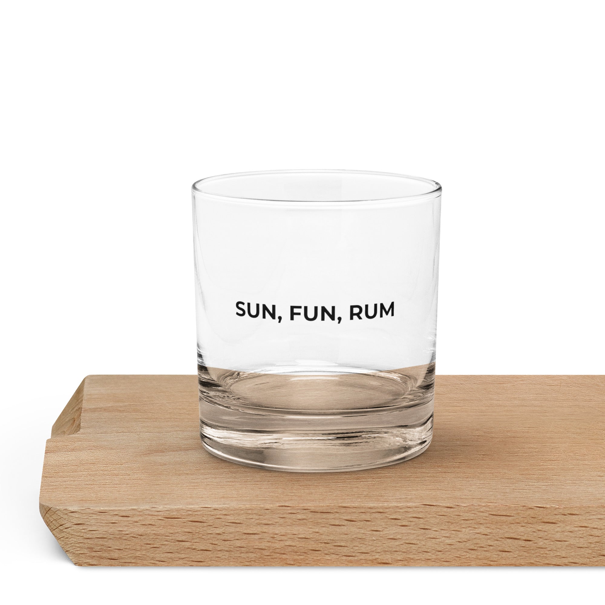 Sun, Fun, Rum - Lowball Rocks Glass-Drinkware-alohabae