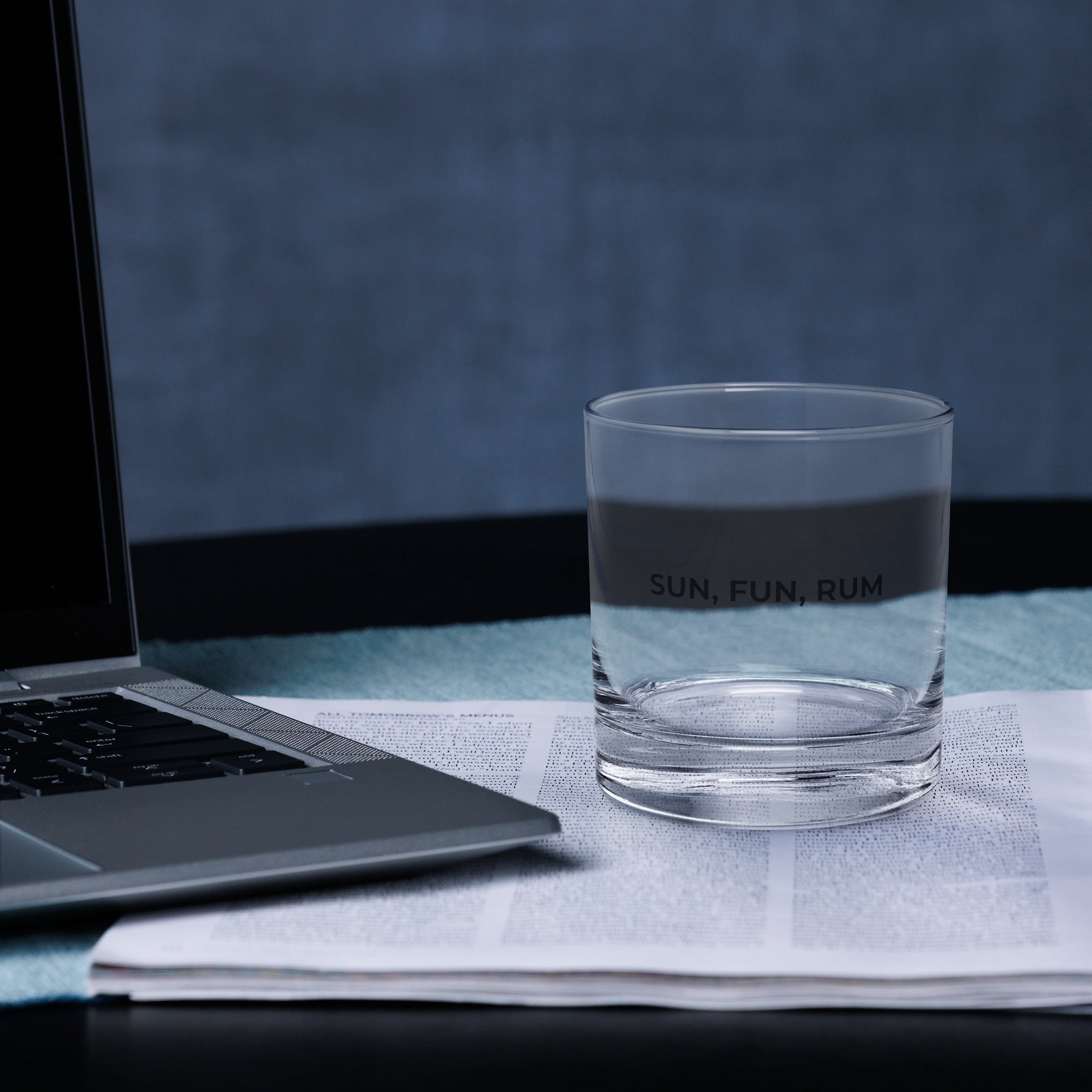 Sun, Fun, Rum - Lowball Rocks Glass-Drinkware-alohabae
