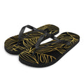 Black Gold Monstera Slippers-Sandals-alohabae