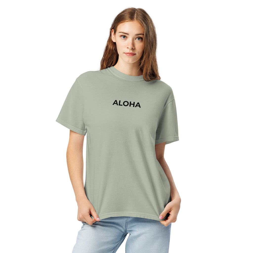 Aloha Printed Premium Heavyweight T-shirt-T-shirt-alohabae