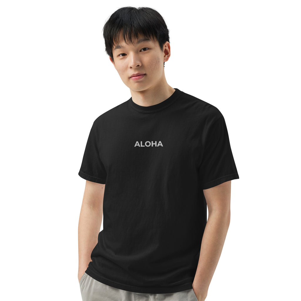 Aloha Premium Embroidered T-Shirt Reverse-T-shirt-alohabae