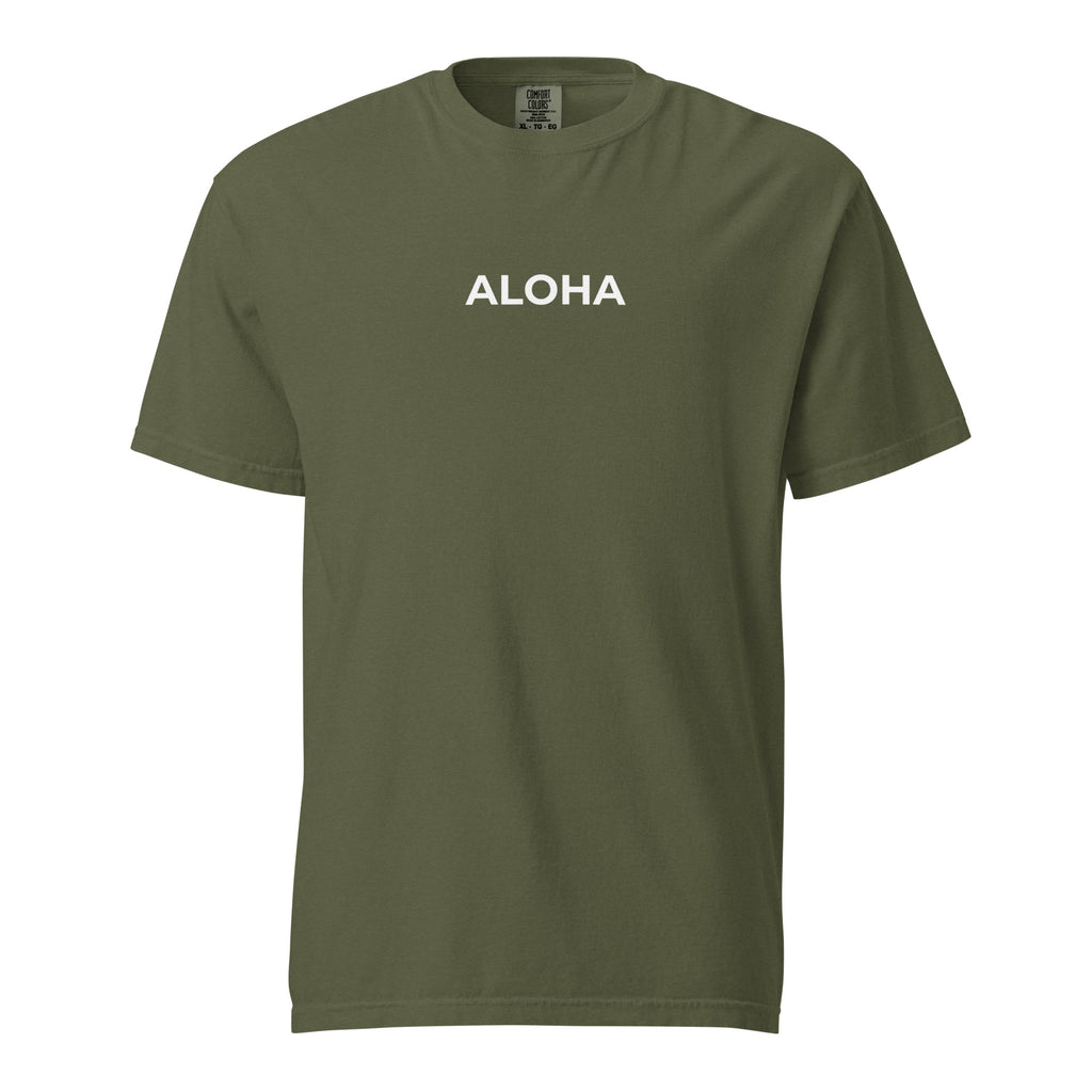 Aloha Printed Premium Heavyweight T-shirt Reverse-T-shirt-alohabae