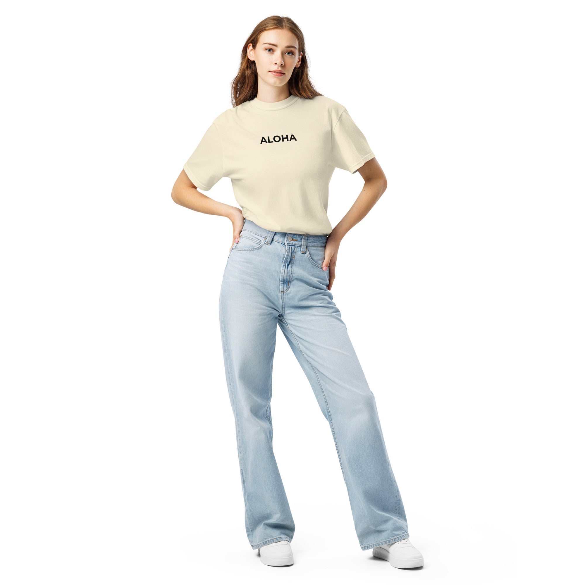 Aloha Printed Premium Heavyweight T-shirt-T-shirt-alohabae
