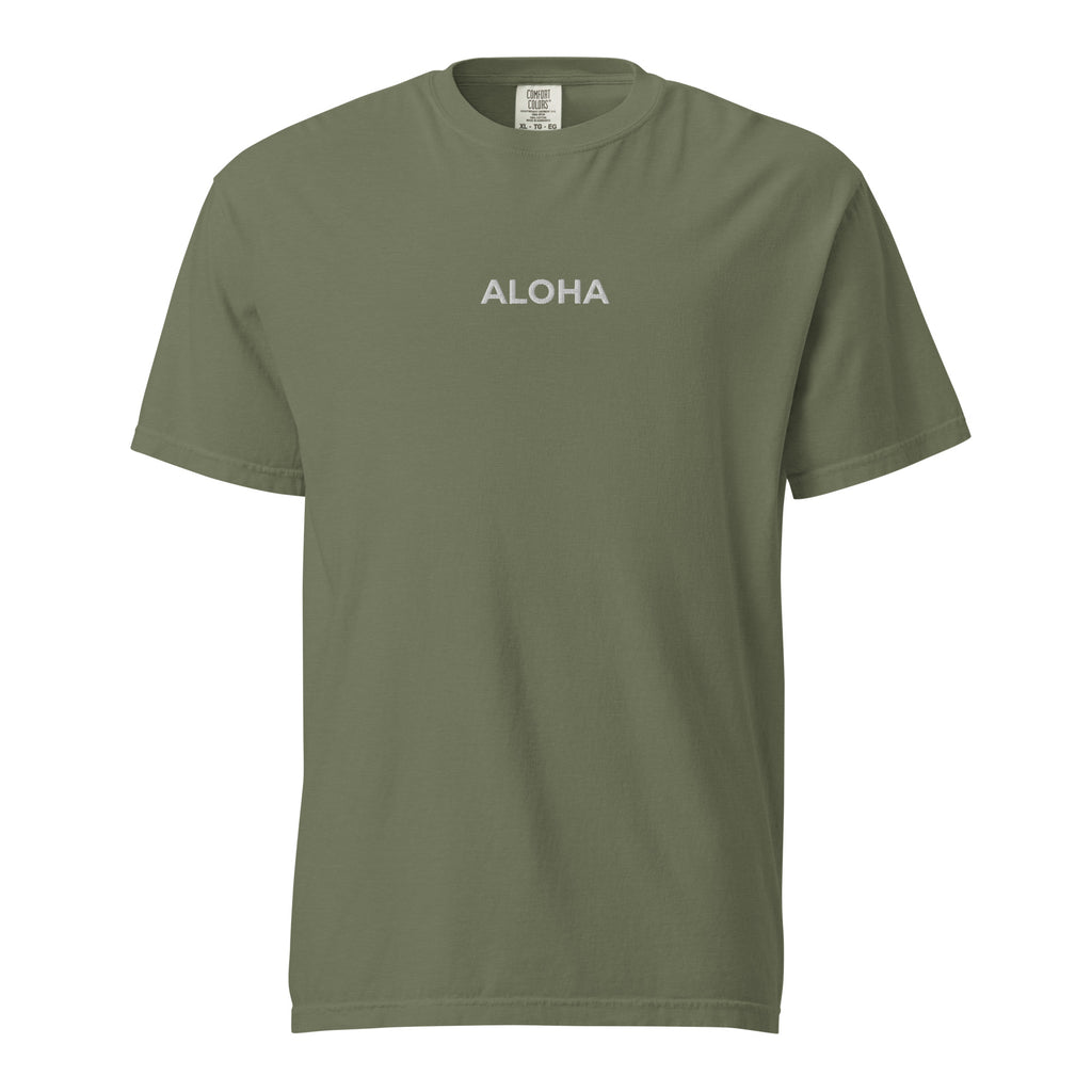 Aloha Premium Embroidered T-Shirt Reverse-T-shirt-alohabae