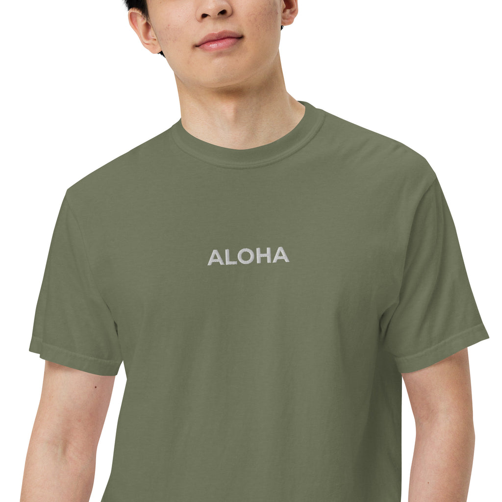 Aloha Premium Embroidered T-Shirt Reverse-T-shirt-alohabae