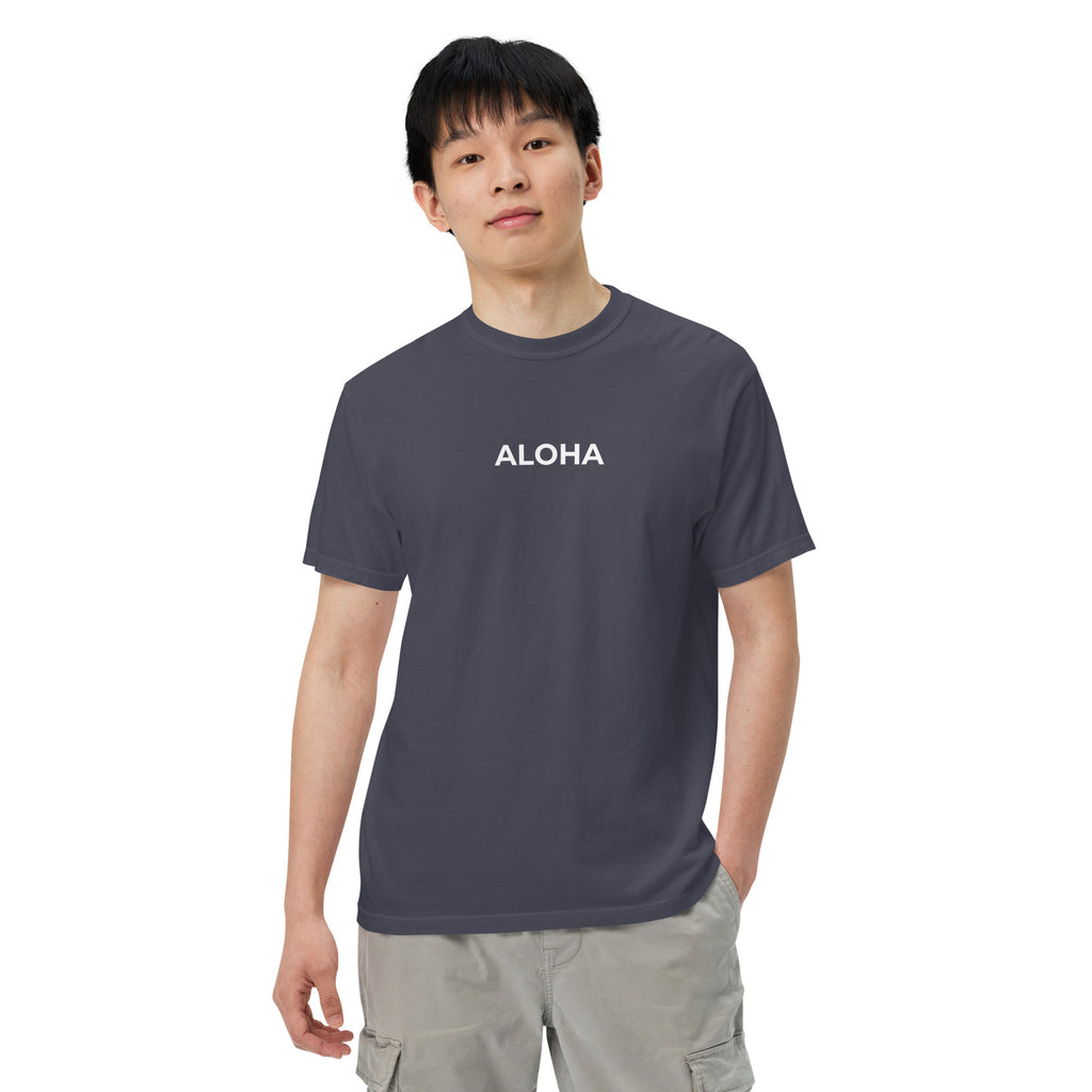 Aloha Printed Premium Heavyweight T-shirt Reverse-T-shirt-alohabae