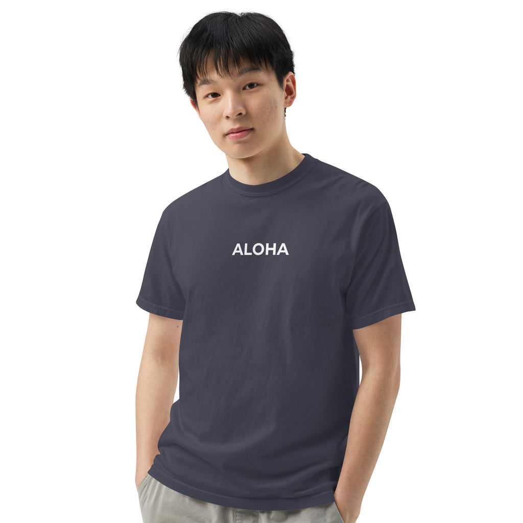 Aloha Printed Premium Heavyweight T-shirt Reverse-T-shirt-alohabae