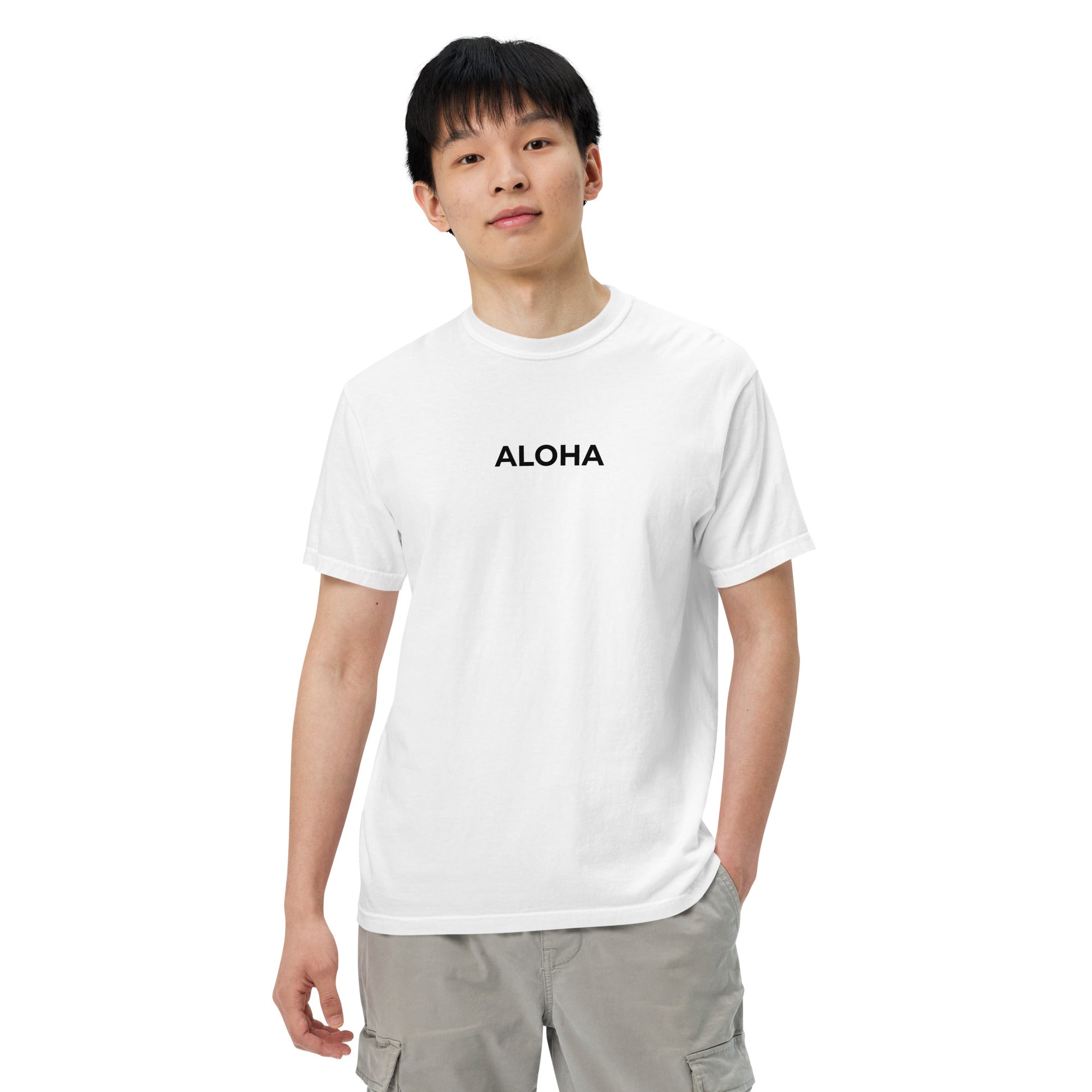 Aloha Printed Premium Heavyweight T-shirt-T-shirt-alohabae