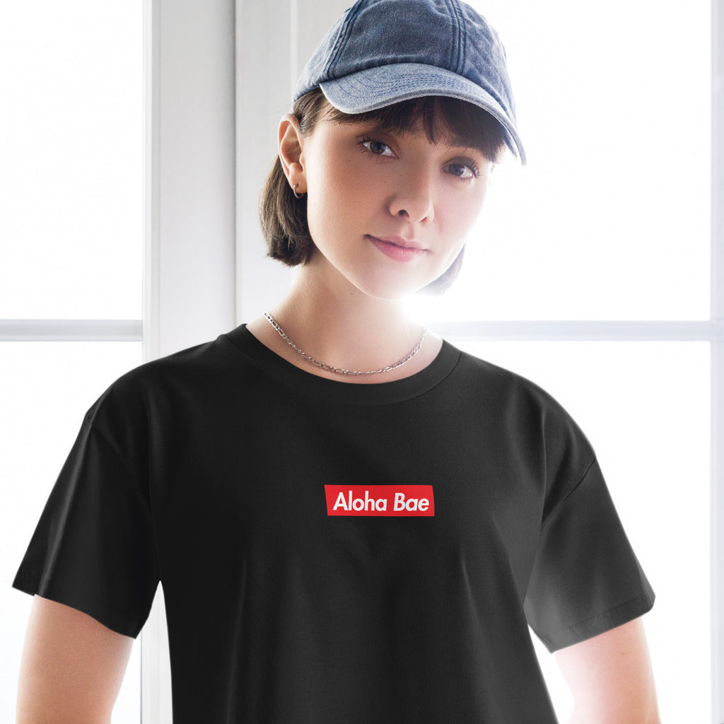 Aloha Bae Streetwear Logo Crop Top-T-shirt-alohabae