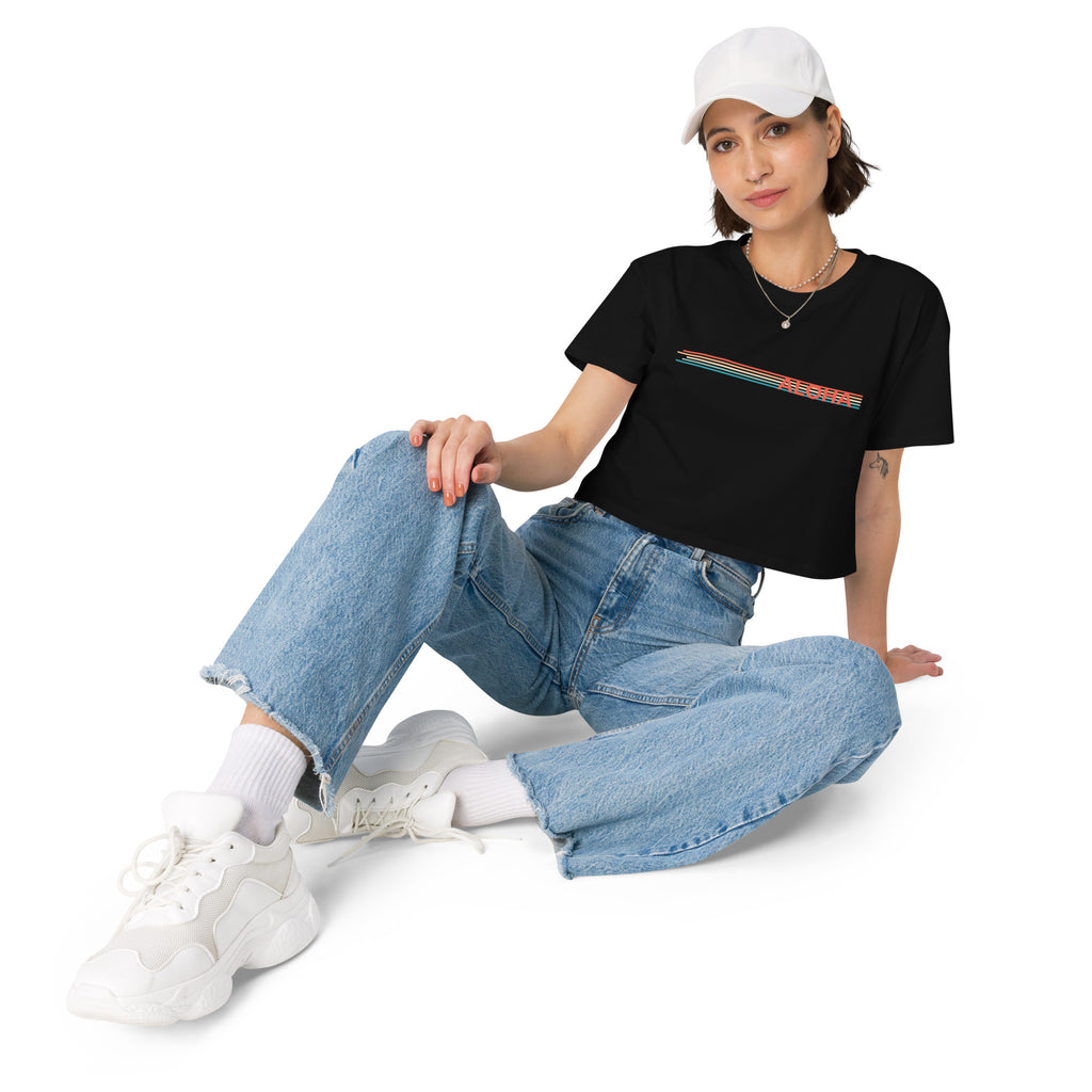 Retro Lines Aloha Crop Top-T-shirt-alohabae