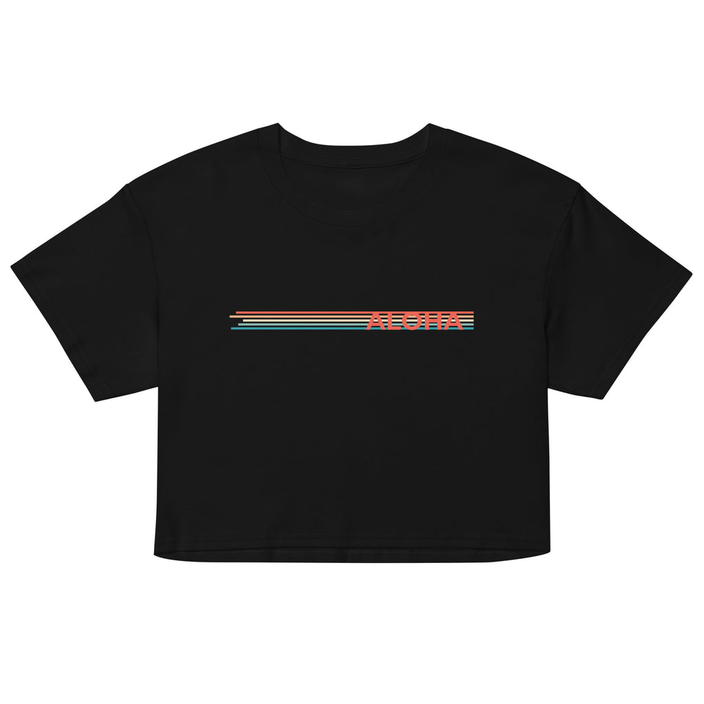 Retro Lines Aloha Crop Top-T-shirt-alohabae