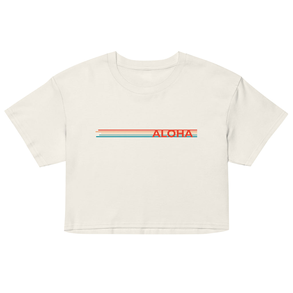 Retro Lines Aloha Crop Top-T-shirt-alohabae
