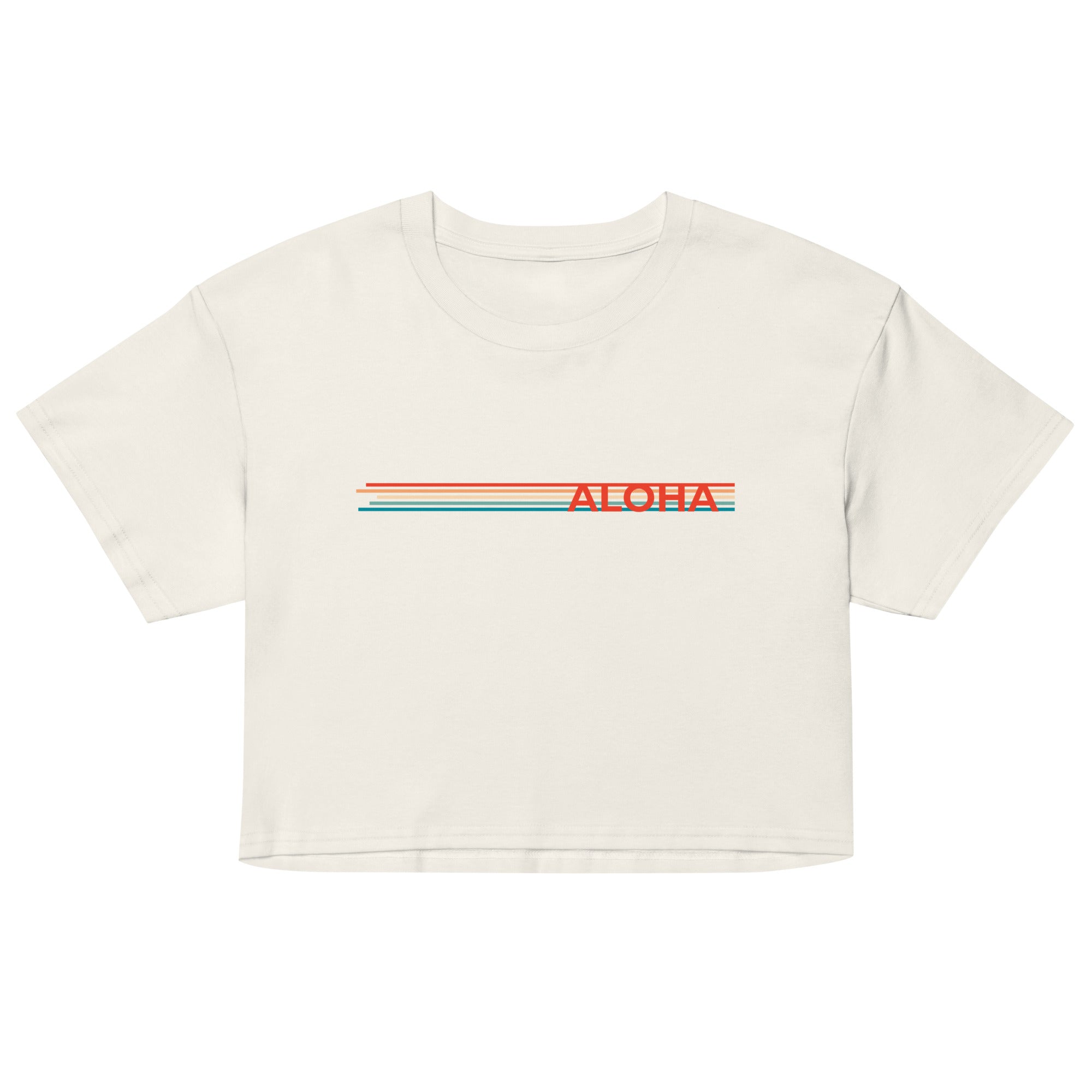 Retro Lines Aloha Crop Top-T-shirt-alohabae