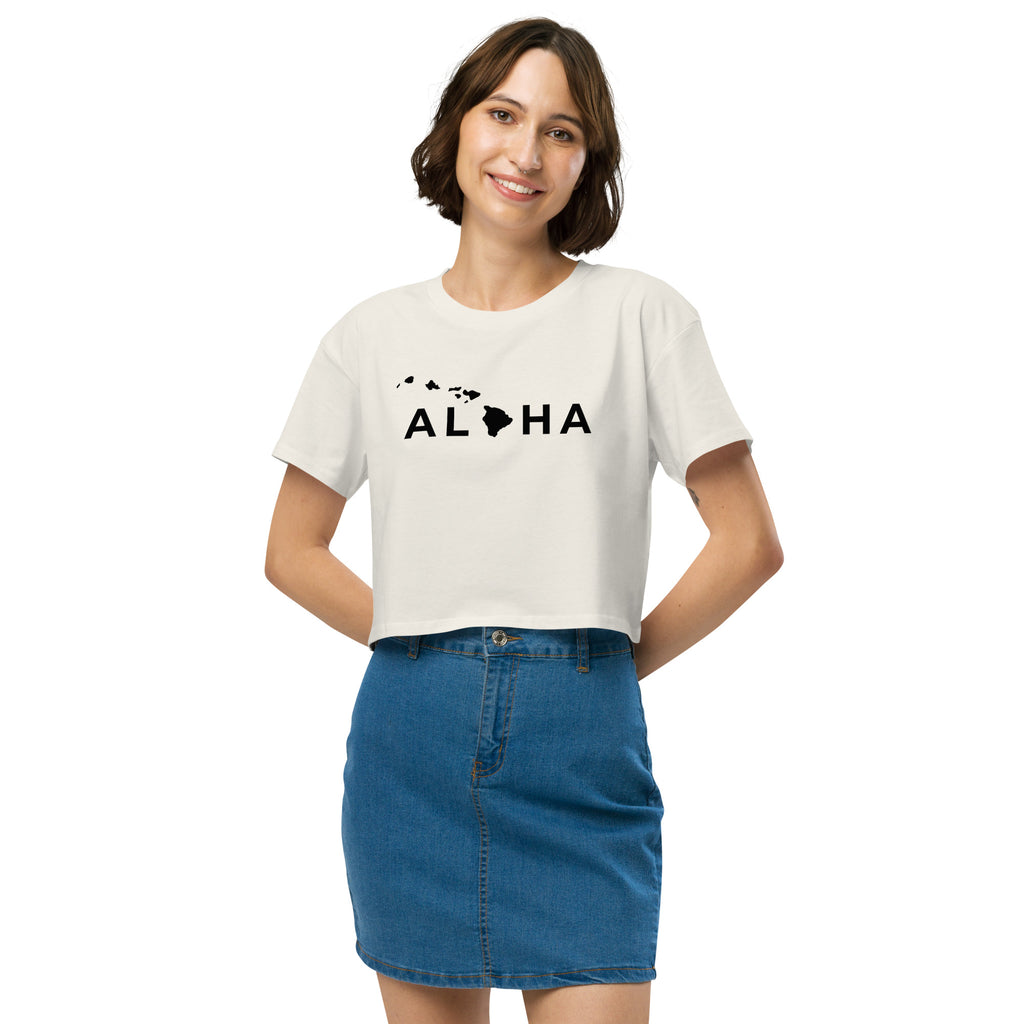 Aloha Islands Premium Crop Top-T-shirt-alohabae