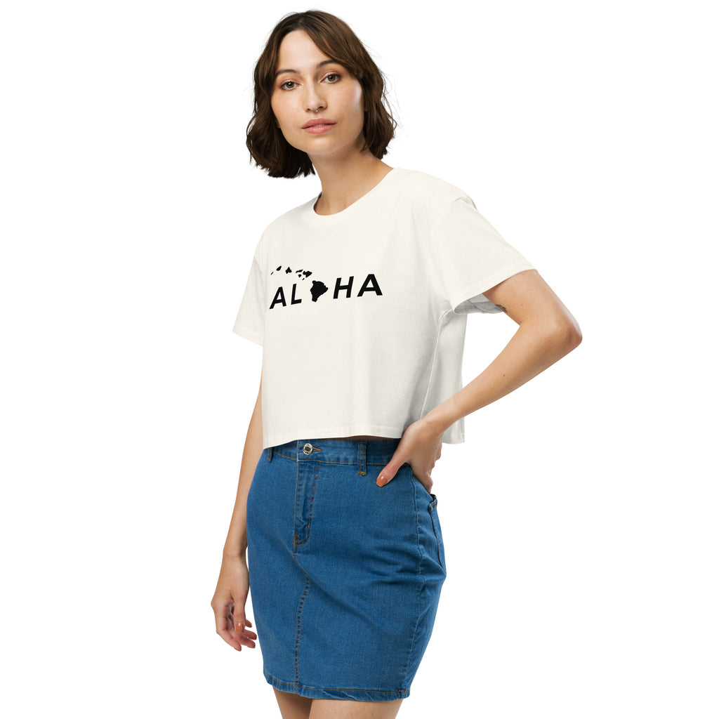 Aloha Islands Premium Crop Top-T-shirt-alohabae