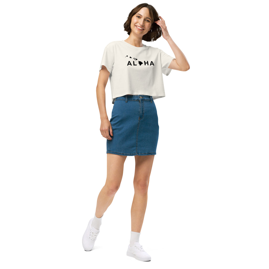 Aloha Islands Premium Crop Top-T-shirt-alohabae