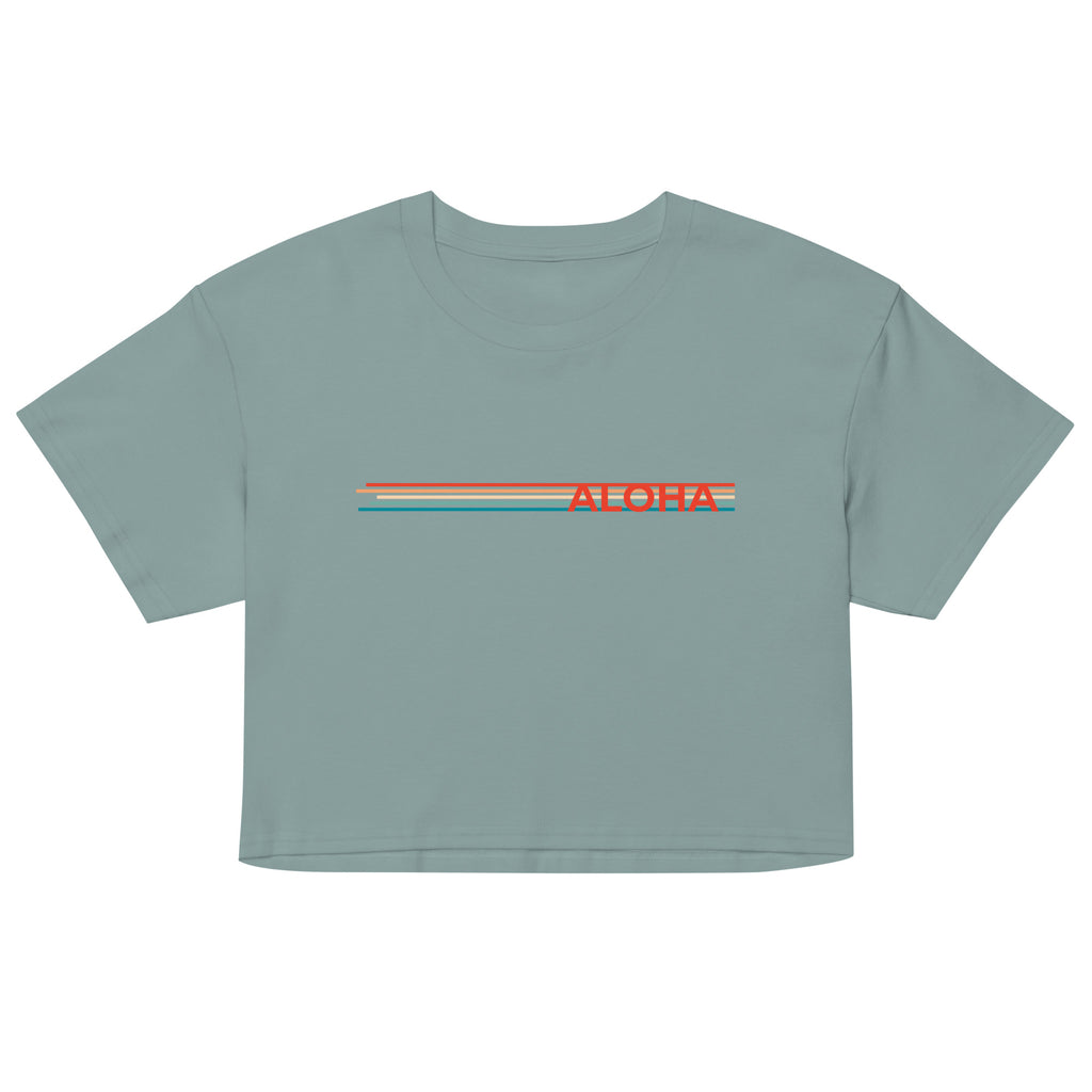 Retro Lines Aloha Crop Top-T-shirt-alohabae
