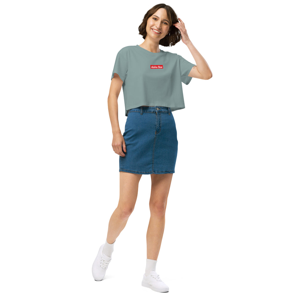 Aloha Bae Streetwear Logo Crop Top-T-shirt-alohabae