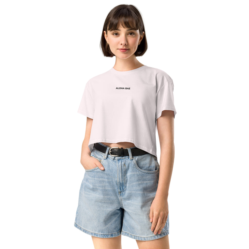 Aloha Bae Mini Logo Premium Crop Top-Activewear-alohabae