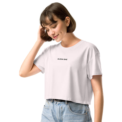 Aloha Bae Mini Logo Premium Crop Top-Activewear-alohabae