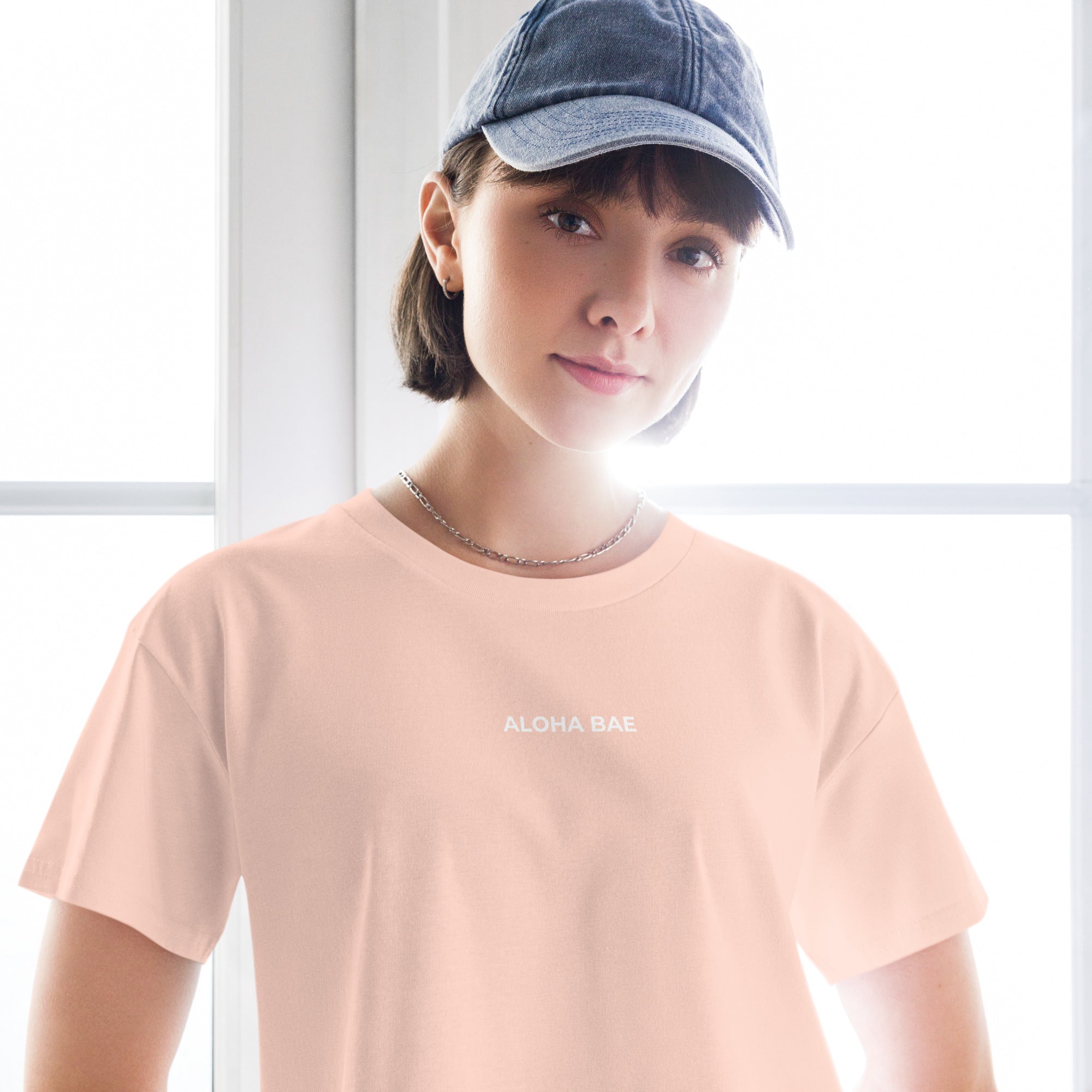 Aloha Bae Mini Logo Premium Crop Top Reverse-Activewear-alohabae