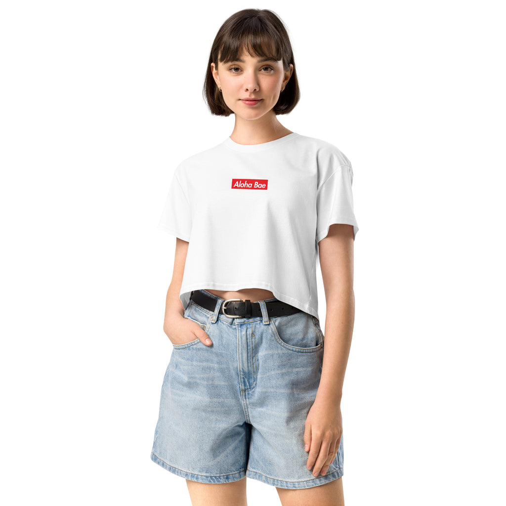 Aloha Bae Streetwear Logo Crop Top-T-shirt-alohabae