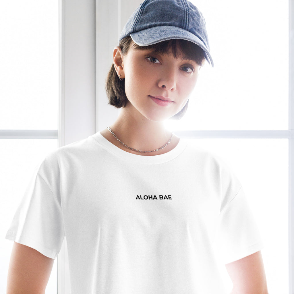 Aloha Bae Mini Logo Premium Crop Top-Activewear-alohabae