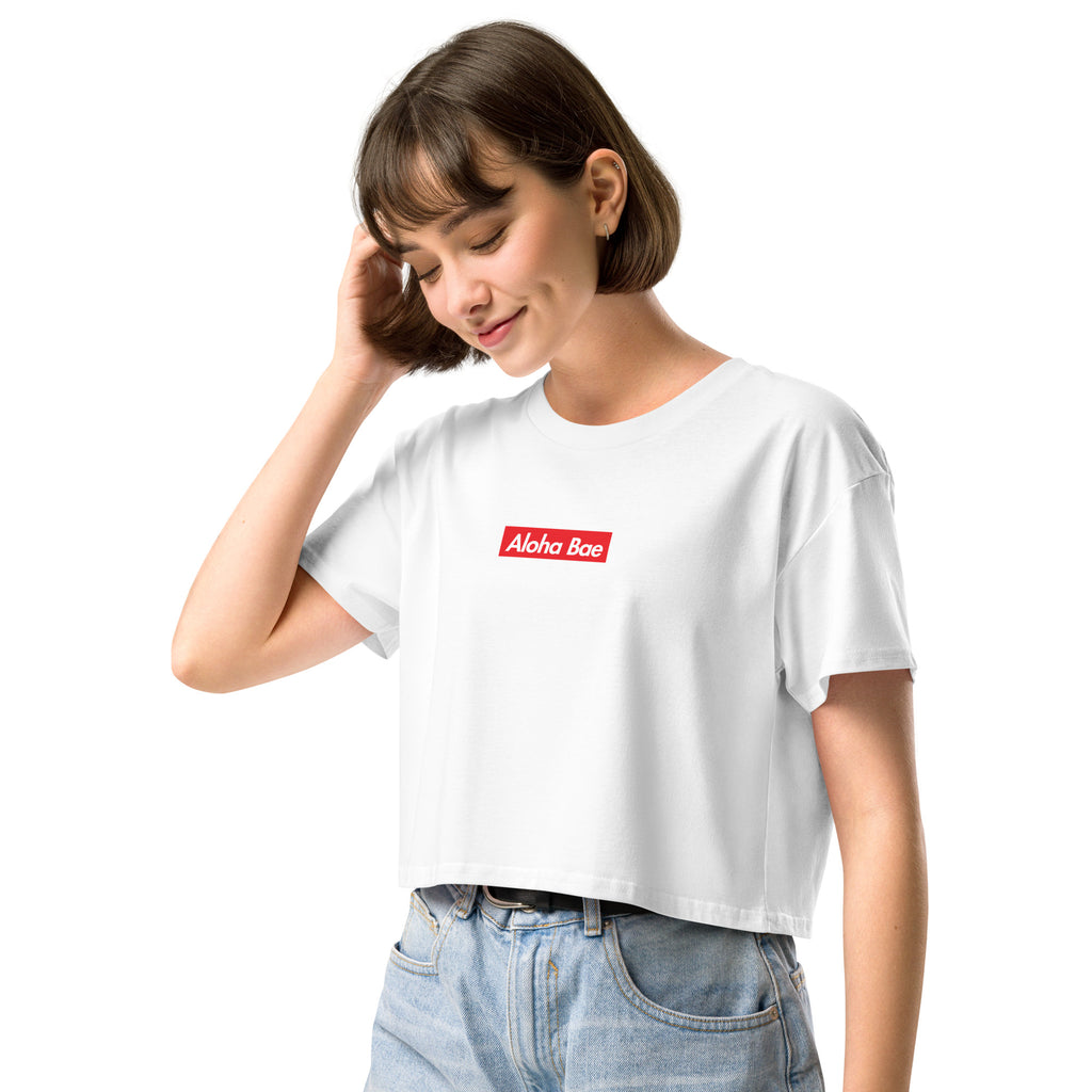 Aloha Bae Streetwear Logo Crop Top-T-shirt-alohabae