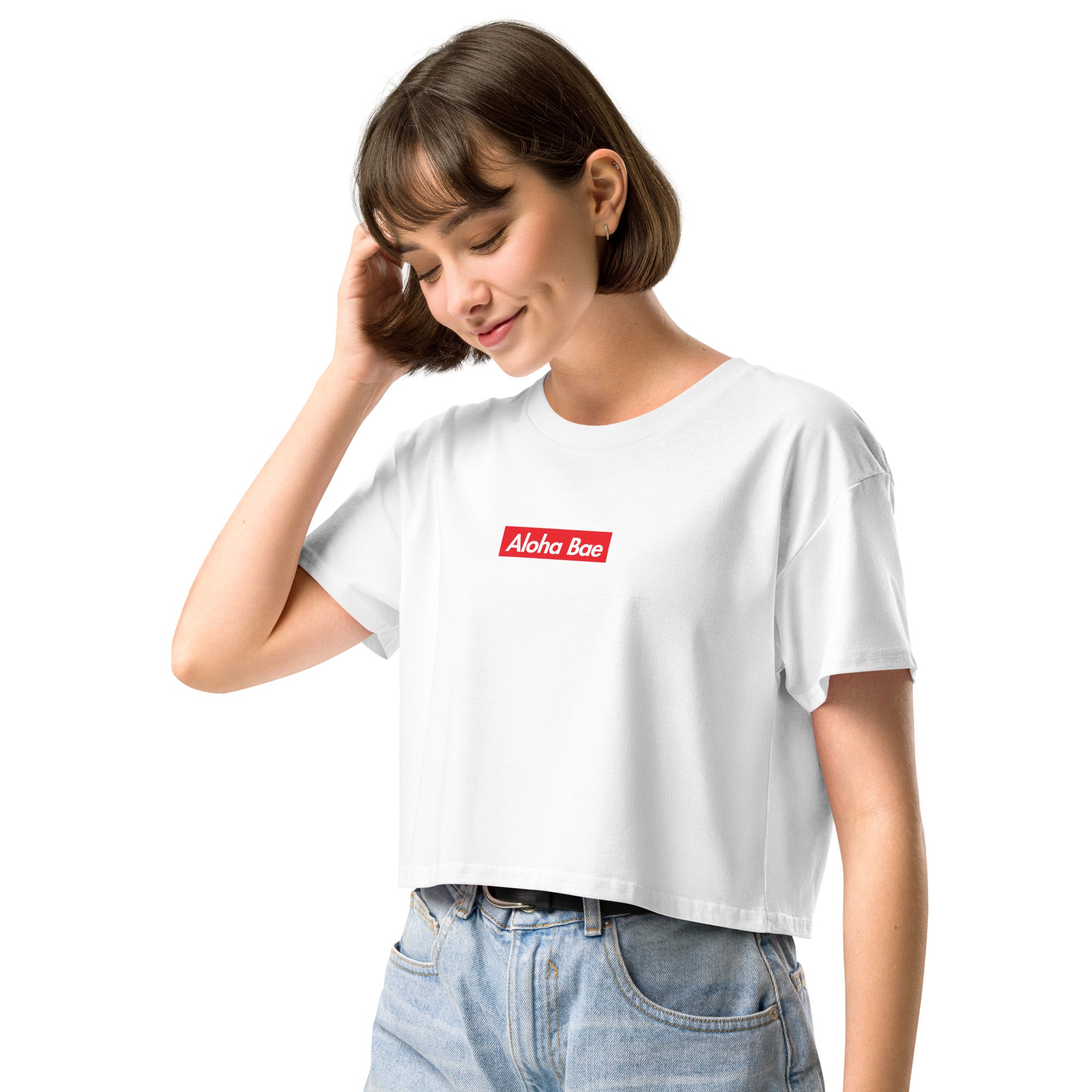 Aloha Bae Streetwear Logo Crop Top-T-shirt-alohabae