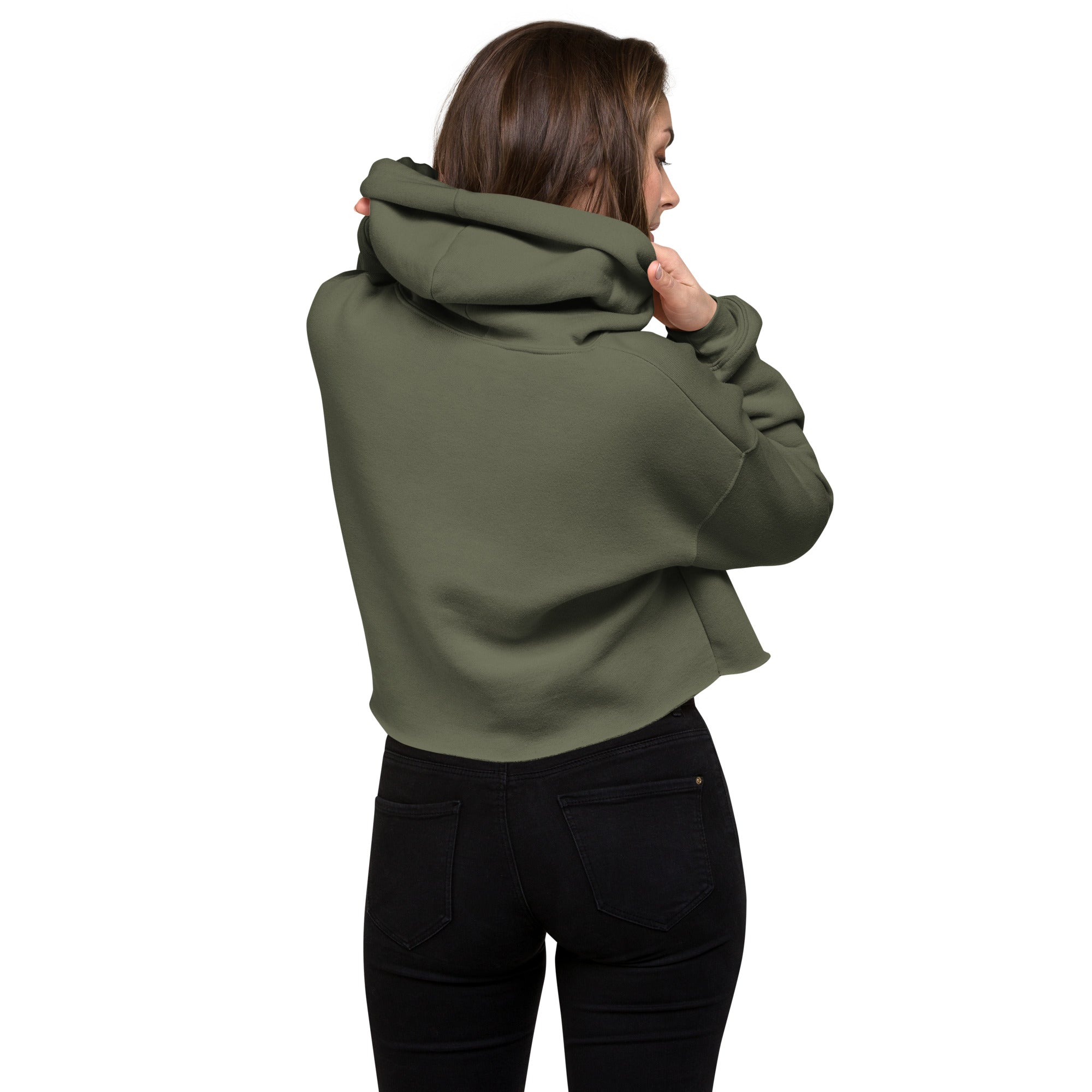 Aloha Bae Print Logo Crop Hoodie-Sweatshirt-alohabae