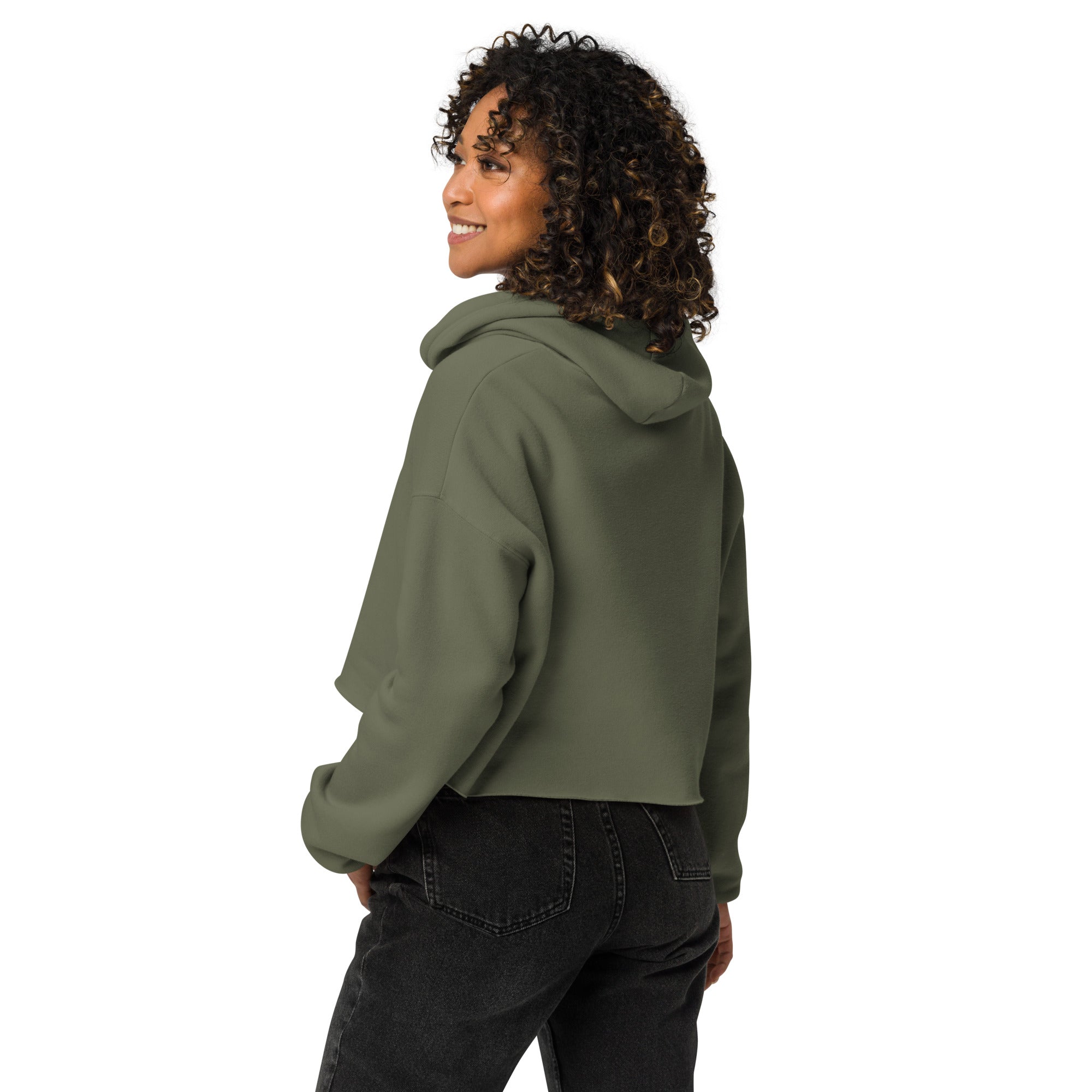 Aloha Bae Embroidered Logo Crop Hoodie-Sweatshirt-alohabae
