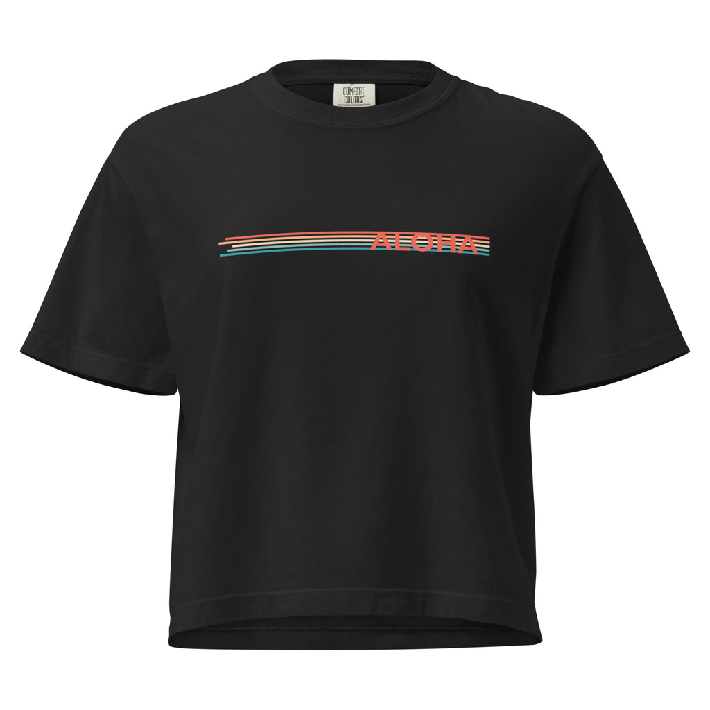 Retro Lines Premium Boxy Tee-T-shirt-alohabae