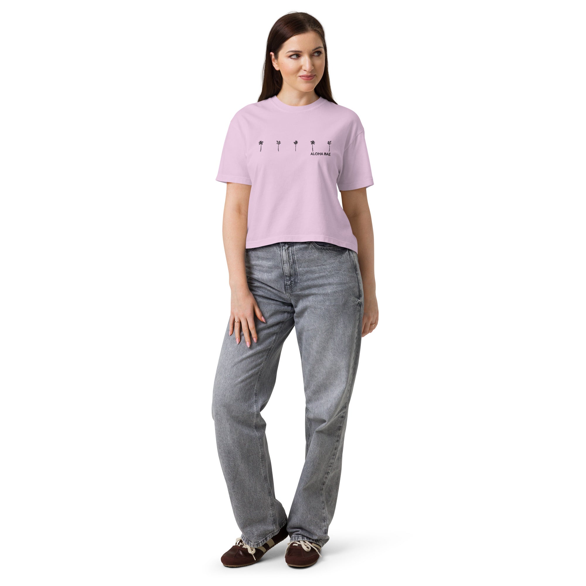 Aloha Bae Palms Premium Boxy Tee-T-shirt-alohabae