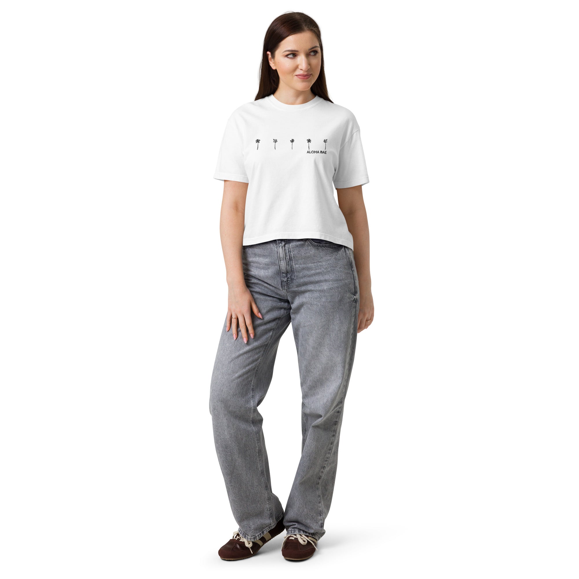 Aloha Bae Palms Premium Boxy Tee-T-shirt-alohabae