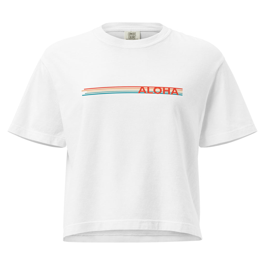 Retro Lines Premium Boxy Tee-T-shirt-alohabae