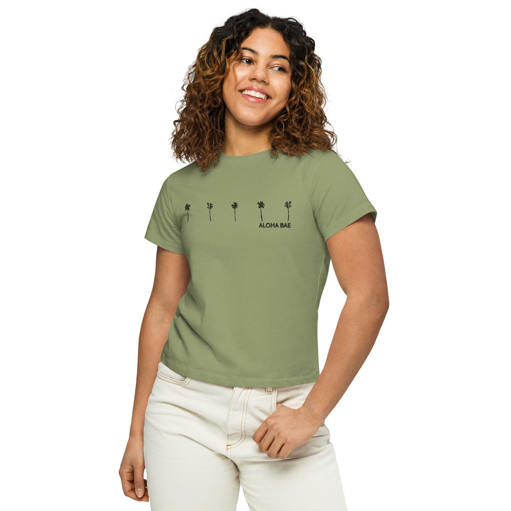Aloha Palms High-Waisted T-Shirt-T-shirt-alohabae