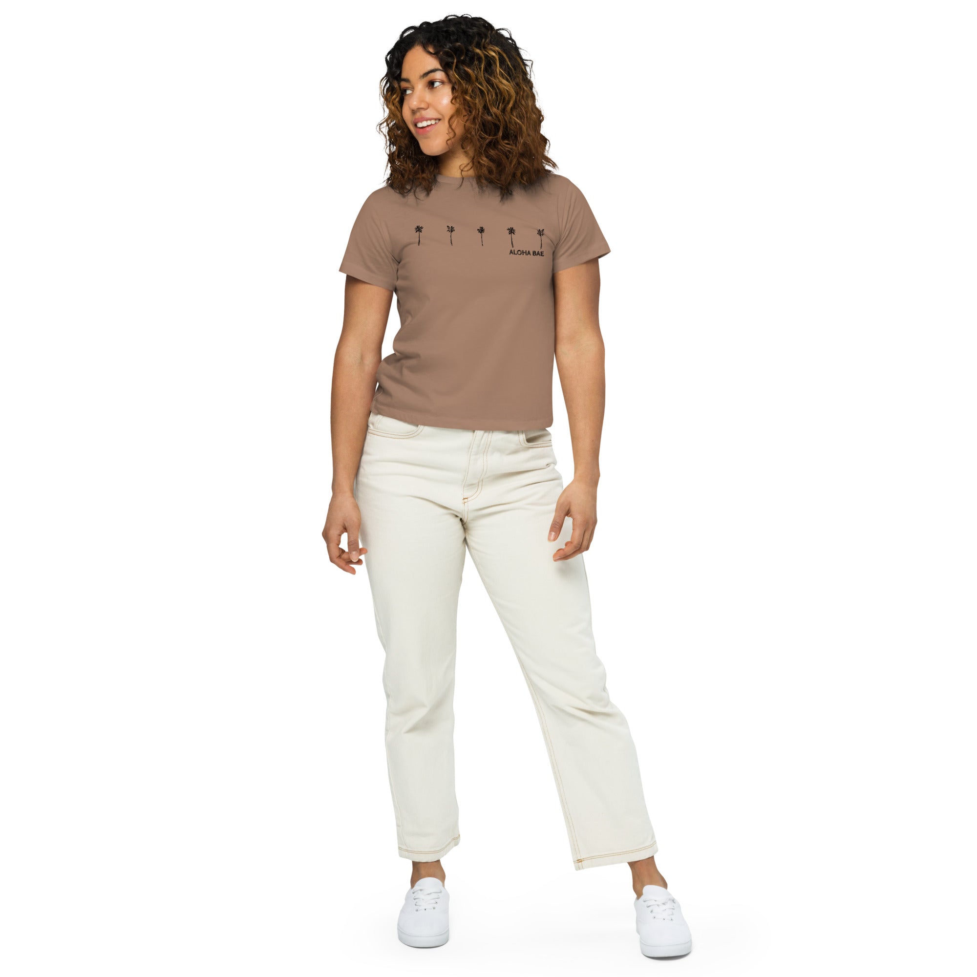 Aloha Palms High-Waisted T-Shirt-T-shirt-alohabae