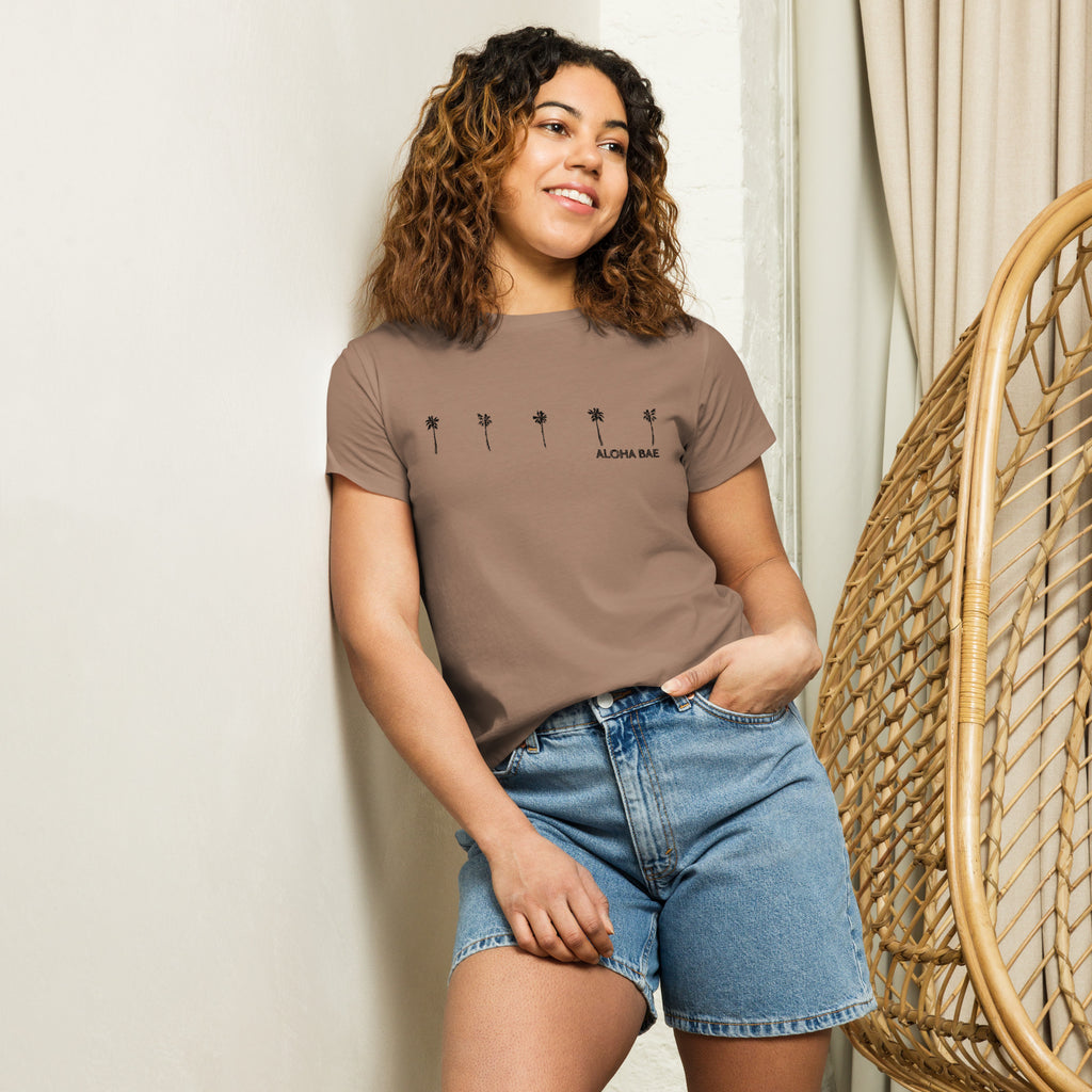 Aloha Palms High-Waisted T-Shirt-T-shirt-alohabae