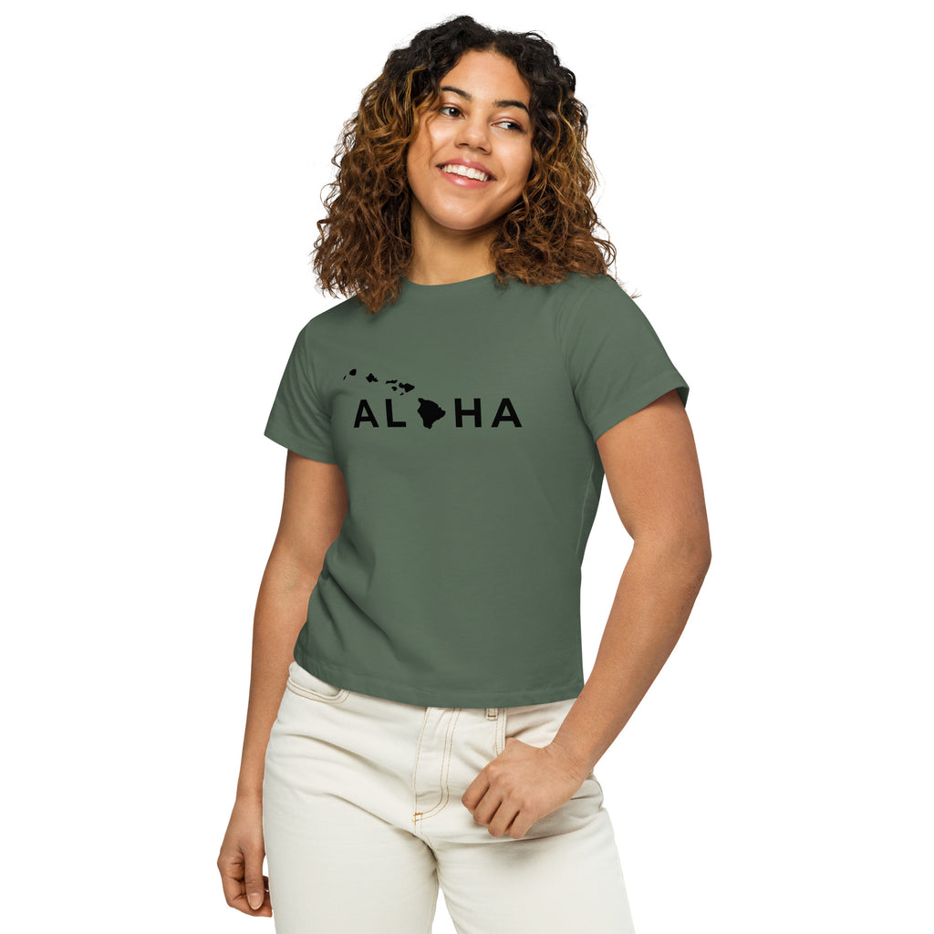 Aloha Islands Women’s High-Waisted T-Shirt-T-shirt-alohabae