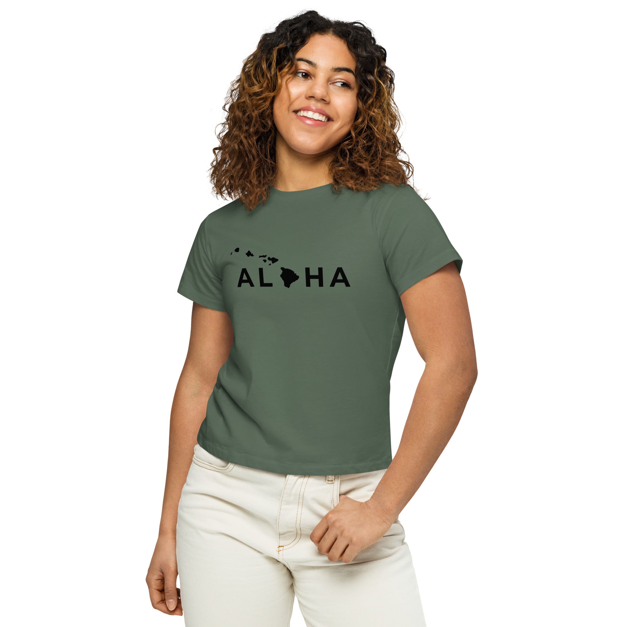 Aloha Islands Women’s High-Waisted T-Shirt-T-shirt-alohabae