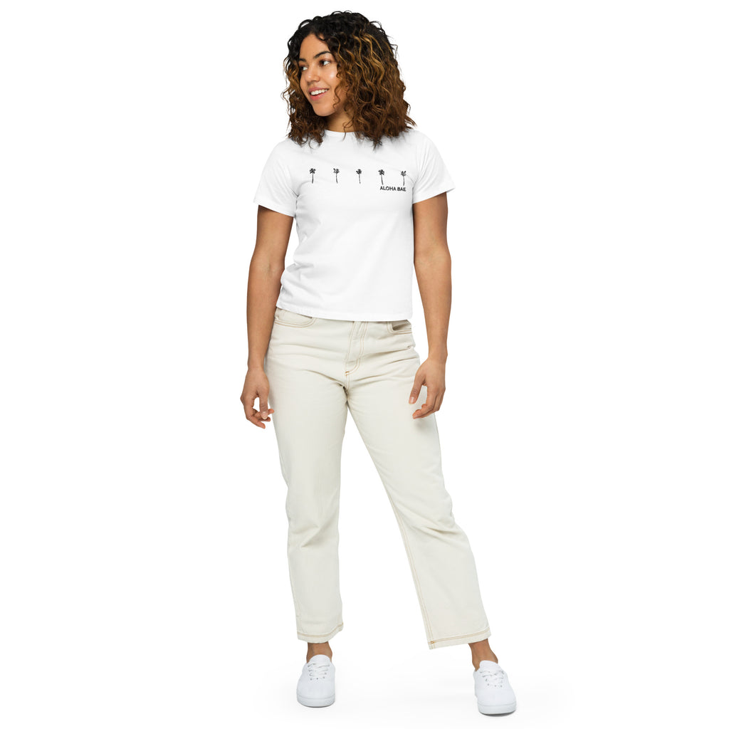 Aloha Palms High-Waisted T-Shirt-T-shirt-alohabae