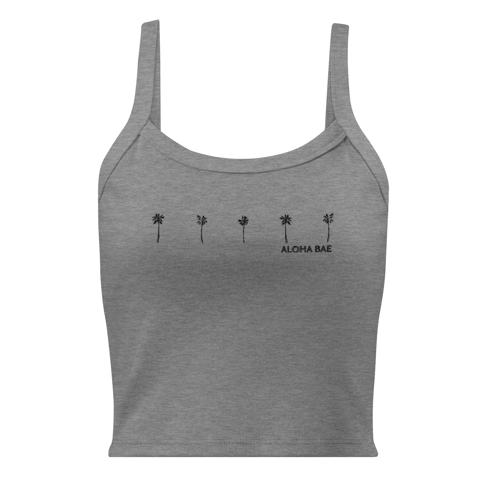 Aloha Palms Rib Tank Top-Tank Top-alohabae