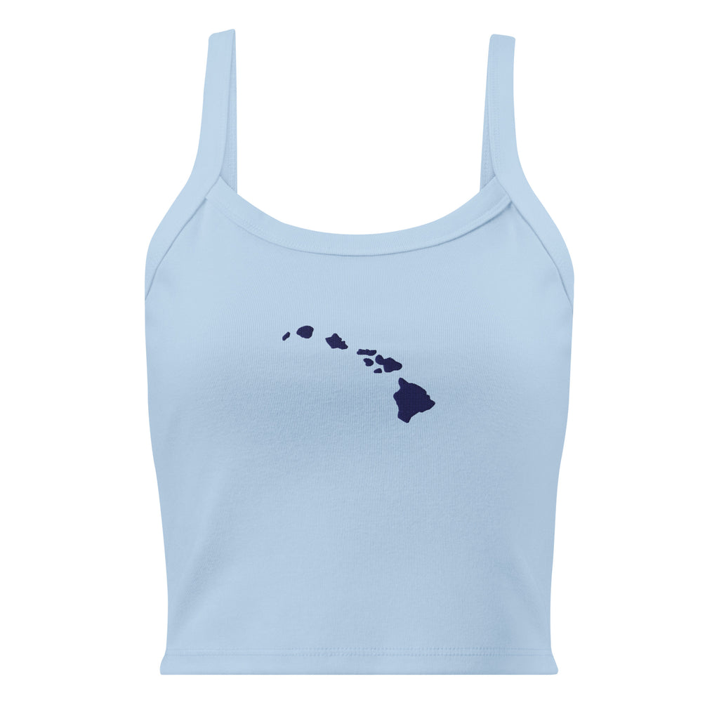 Hawaiian Islands Embroidered Rib Tank Top-Tank Top-alohabae