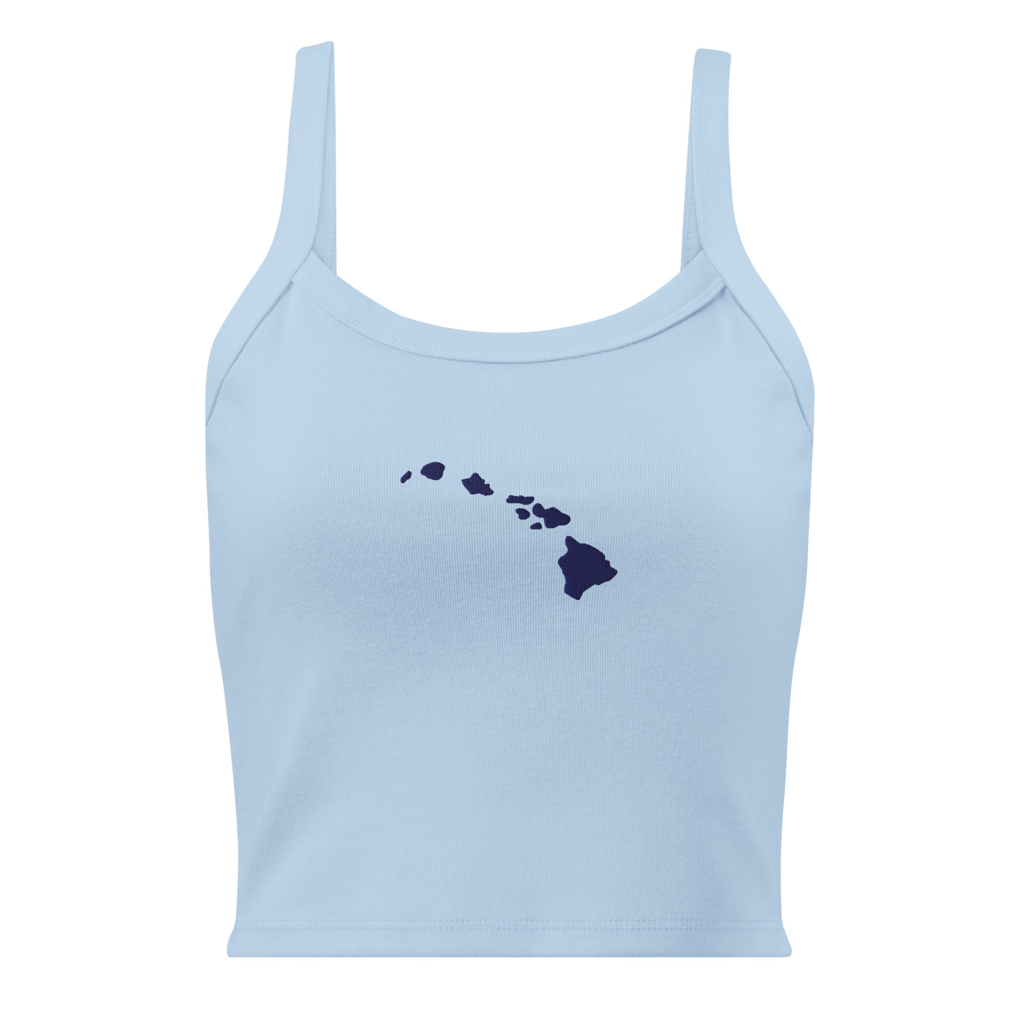 Hawaiian Islands Embroidered Rib Tank Top-Tank Top-alohabae