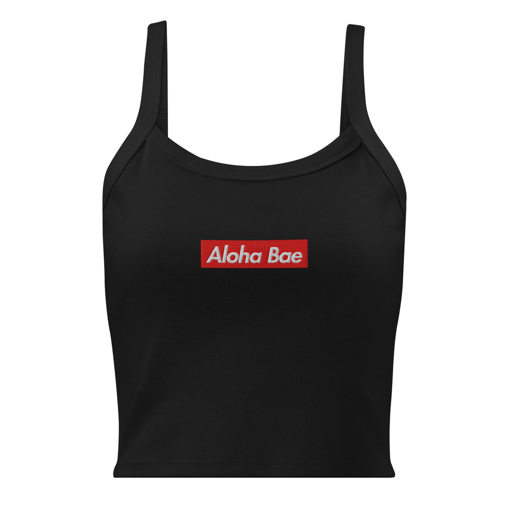 Aloha Bae Streetwear Logo Women’s Embroidered Rib Tank Top-Tank Top-alohabae