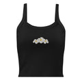 Plumeria Embroidered Rib Tank Top-Tank Top-alohabae