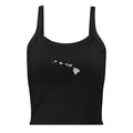 Hawaiian Islands Embroidered Rib Tank Top White-Tank Top-alohabae