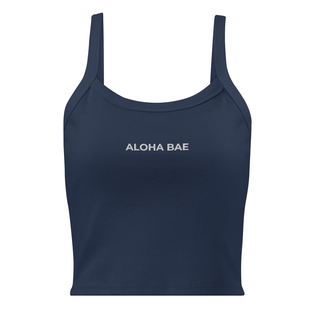 Aloha Bae Embroidered Micro-Rib Tank Top Reverse-Tank Top-alohabae