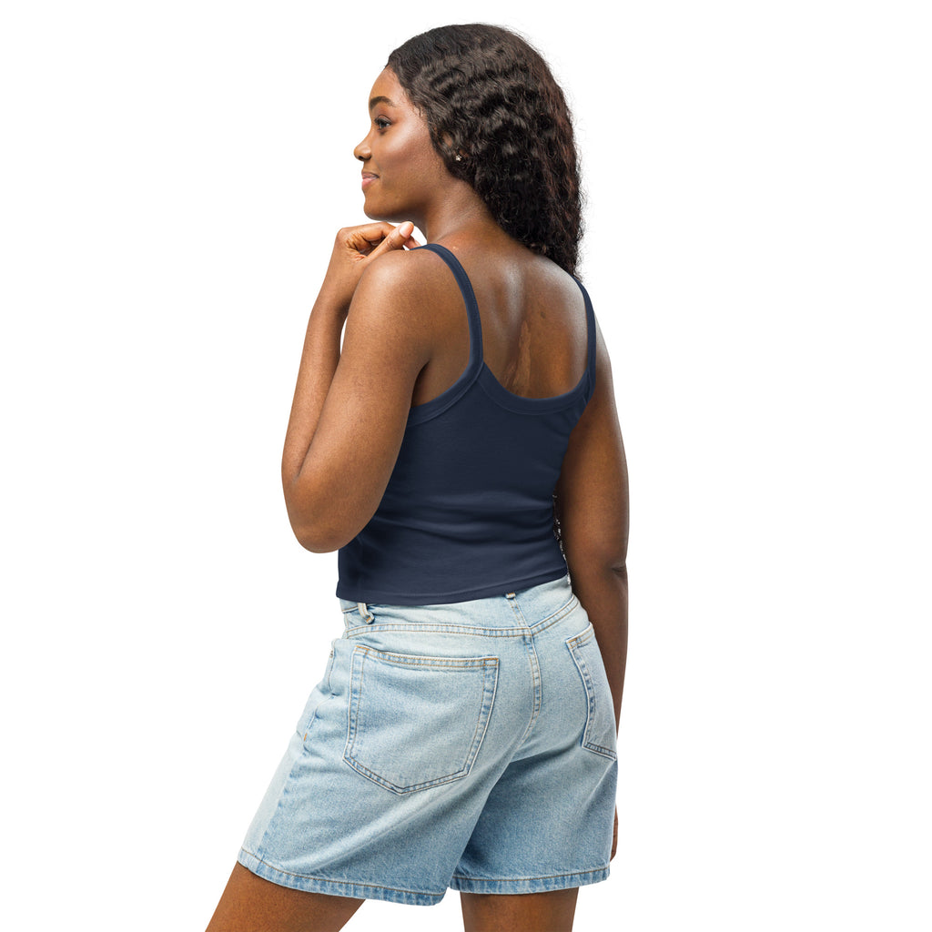 Plumeria Embroidered Rib Tank Top-Tank Top-alohabae