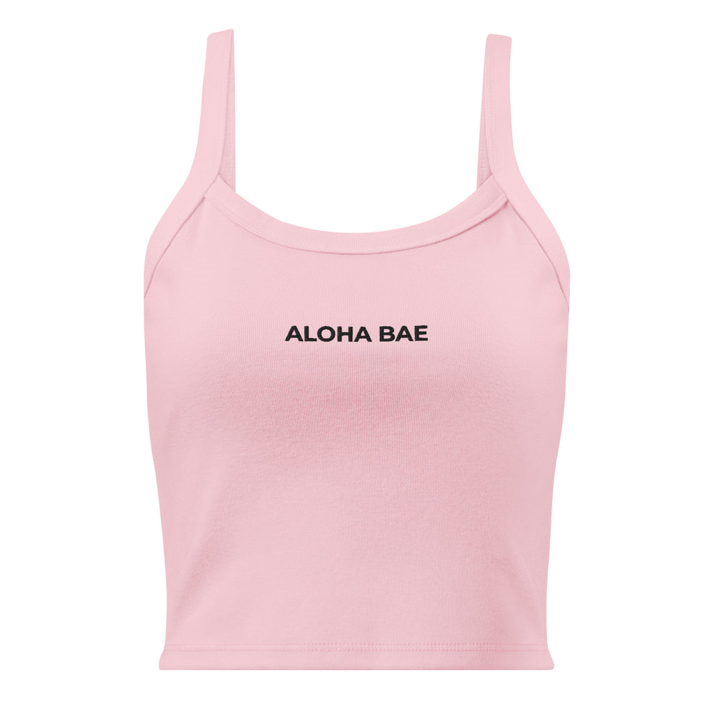 Aloha Bae Embroidered Micro-Rib Tank Top-Tank Top-alohabae